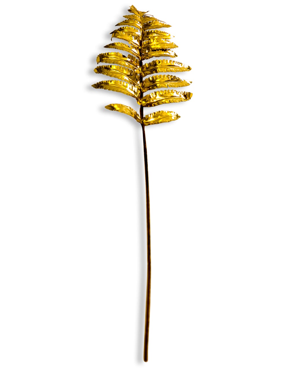 Metallic Gold Large Single Fern Leaf (to be bought in qtys of 12) - RLD13