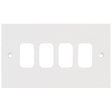 Selectric Square GRID360 4 Gang Faceplate