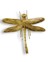 Medium Antique Gold Dragonfly Wall Figure - TPR44