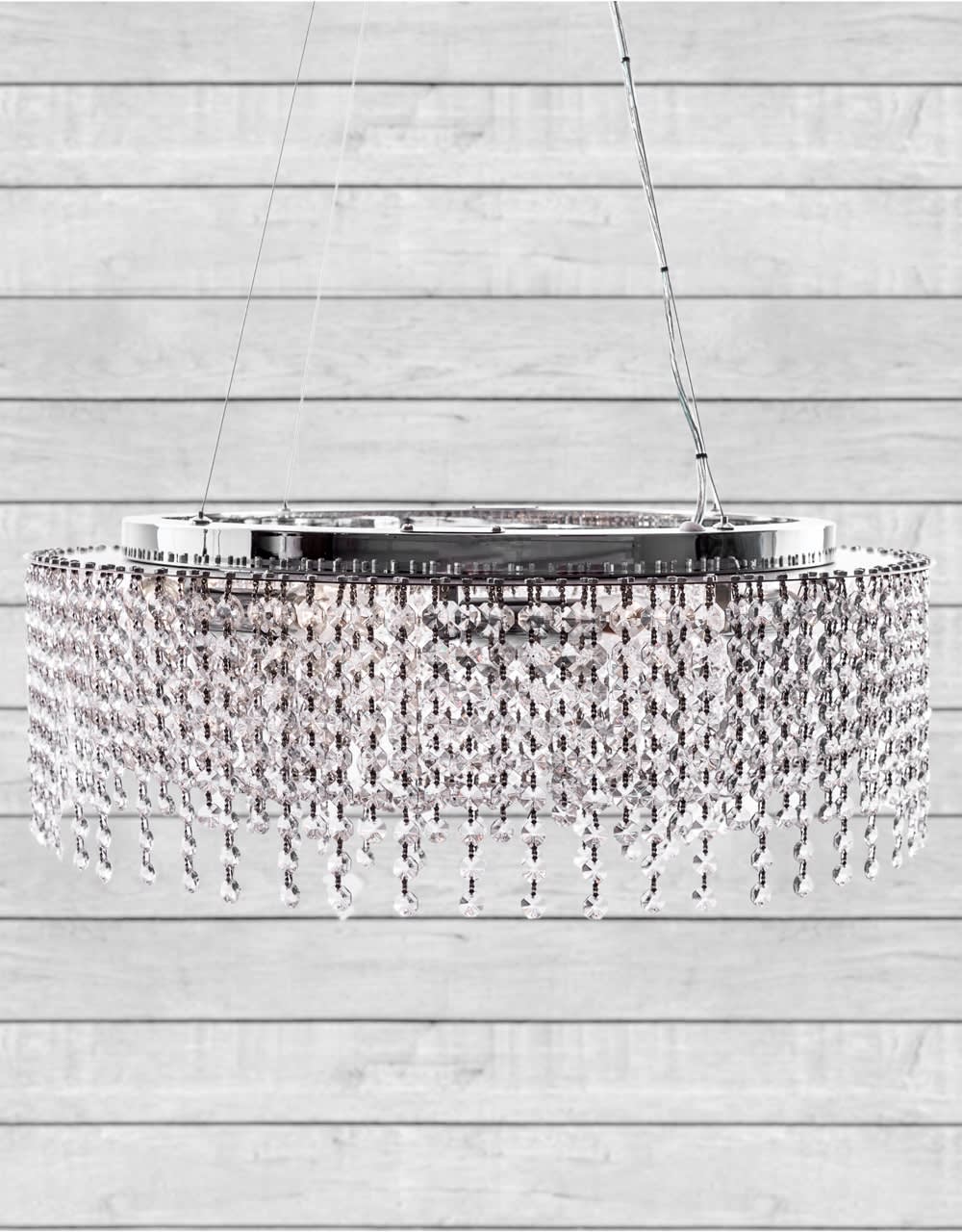 Large Round Crystal Waterfall Chandelier - CH287