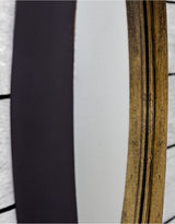 Large Black and Bronze Deep Framed Cylinder Mirror - EM126