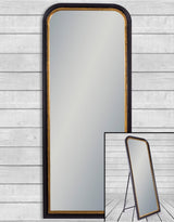 Black with Gold Beaded Dressing Mirror - M403