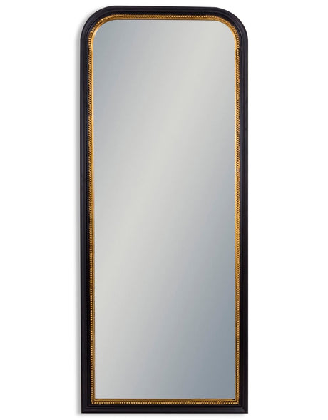 Black with Gold Beaded Dressing Mirror - M403