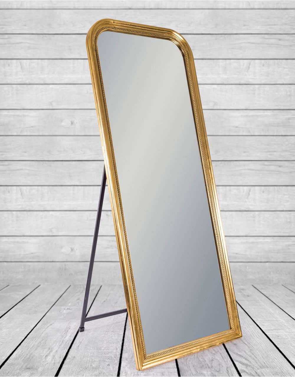 Antique Gold Beaded Dressing Mirror - M404
