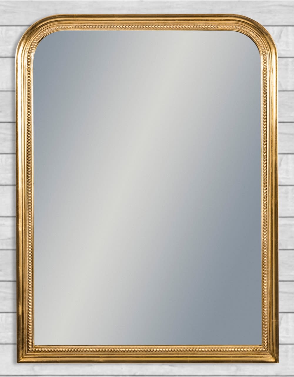 Antique Gold Beaded Portrait Wall Mirror - M408