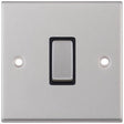 Selectric 7M-Pro Satin Chrome 1 Gang 10A Intermediate Switch with Black Insert