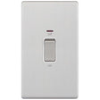 Selectric 5M-Plus Satin Chrome 2 Gang 45A DP Switch with Neon and White Insert
