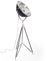 Black and Nickel Large Tripod Floor Lamp - BAR16