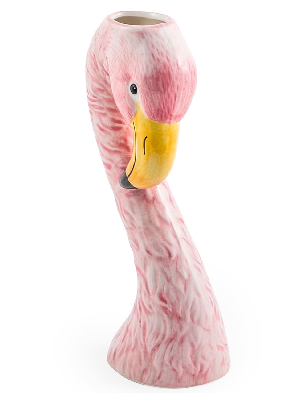 Small Ceramic Pink Flamingo Head Vase - CRT48
