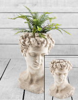 Stone Effect David Bust Flower Pot - CRT51