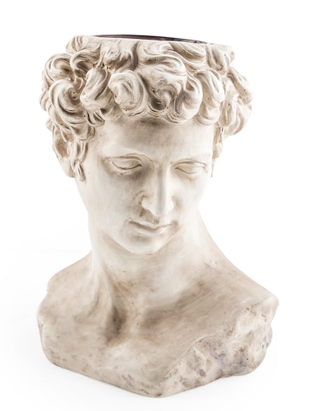 Stone Effect David Bust Flower Pot - CRT51