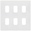 Selectric Smooth GRID360 6 Gang Faceplate