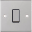 Selectric 5M Satin Chrome 1 Gang 10A Intermediate Switch with Black Insert