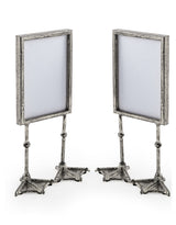 Pair of Antique Silver 5x7" Duck Feet Portrait Photo Frames - HKL49