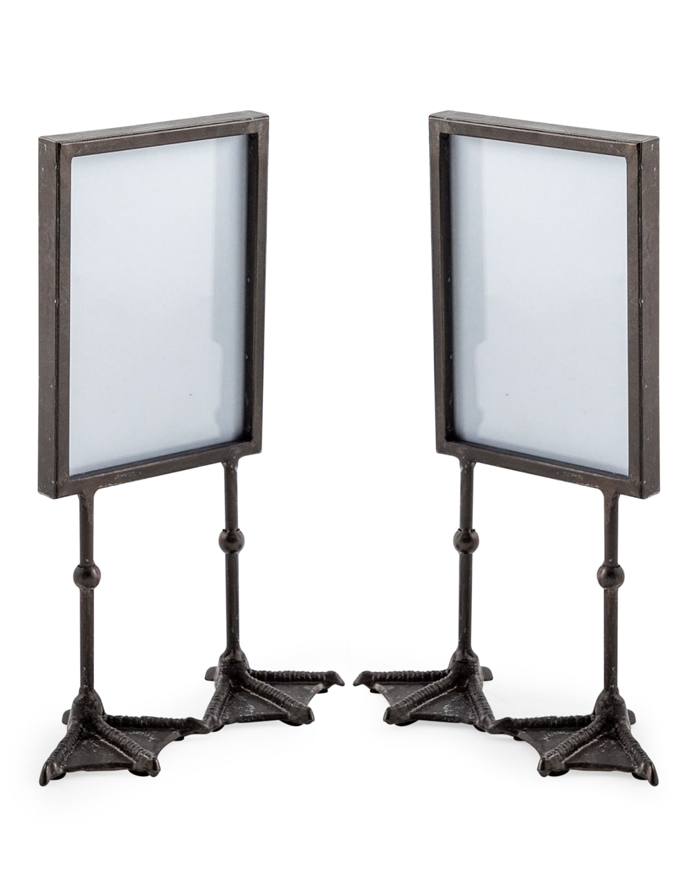 Pair of Antique Black 5x7" Duck Feet Portrait Photo Frames - HKL51
