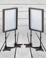 Pair of Antique Black 5x7" Duck Feet Portrait Photo Frames - HKL51