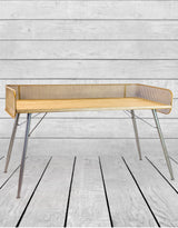 Rustic Metal Rattan Retro Desk/Console Table - DTC43