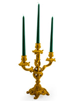 Mustard Yellow Flock Ornate Candelabra - MK48