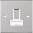 Selectric 5M Satin Chrome 13A DP Switched Fused Connection Unit with White Insert