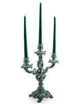 Light Grey/Blue Flock Ornate Candelabra - MK50