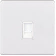 Selectric 5M-Plus Matt White 1 Gang RJ11 Socket with White Insert
