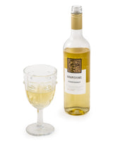 Set of 6 Clear Deco Face Wine Glasses - GW117