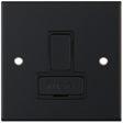 Selectric 5M Matt Black 13A DP Switched Fused Connection Unit with Black Insert