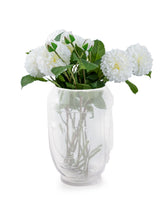 Clear Glass Deco Face Vase - GW124