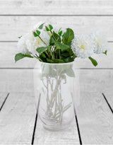 Clear Glass Deco Face Vase - GW124
