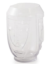 Clear Glass Deco Face Vase - GW124