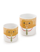 Set of 8 (4 Small, 4 Large) Ceramic People Pots - MCP21