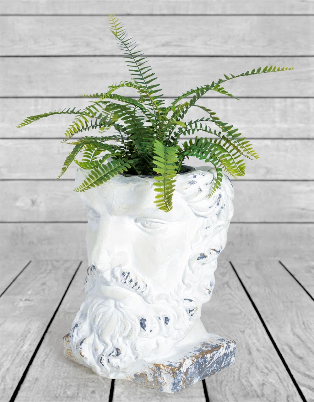 Tall Rustic Stone Effect Classical Face Planter(50% off, MOQ 4pcs) - TMP15