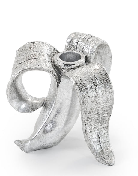 Peeled Antique Silver Glam Banana Candle Holder - CRT57