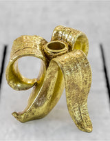 Peeled Antique Gold Glam Banana Candle Holder - CRT56