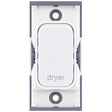 Selectric GRID360 White 20A DP Switch Module Marked ‘dryer’ with White Insert