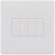 Selectric Smooth 4 Gang 10A 2 Way Switch (1 Gang Plate)