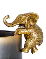 Antique Gold Hanging Elephant Pot Decor - TPR58