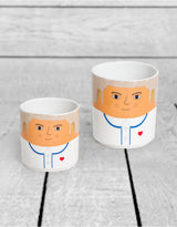 Set of 8 (4 Small, 4 Large) Ceramic People Pots - MCP24