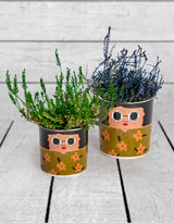 Set of 8 (4 Small, 4 Large) Ceramic People Pots - MCP24