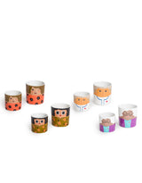 Set of 8 (4 Small, 4 Large) Ceramic People Pots - MCP24