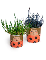 Set of 8 (4 Small, 4 Large) Ceramic People Pots - MCP24