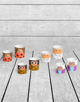 Set of 8 (4 Small, 4 Large) Ceramic People Pots - MCP24