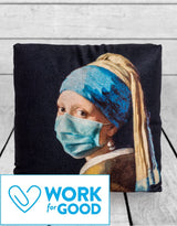 Girl with a Pearl Earring Face Mask Cushion - JCS24