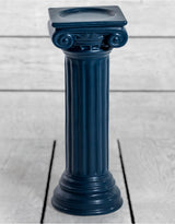 Matt Dark Blue Large Ionic Column Ceramic Candle Holder - FPC40