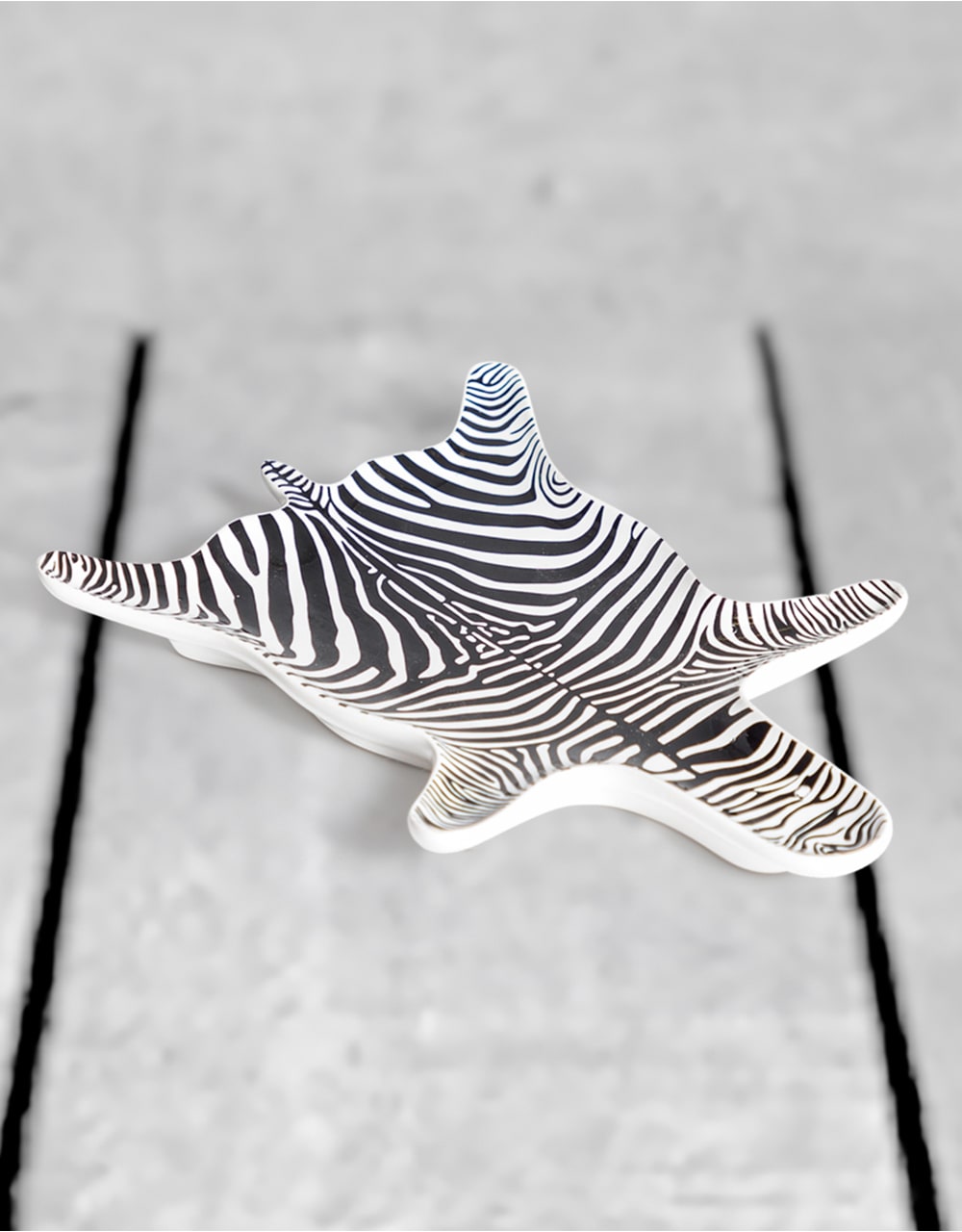 Ceramic Zebra Hide Pattern Trinket Plate (to be bought in qtys of 2) - CRT81