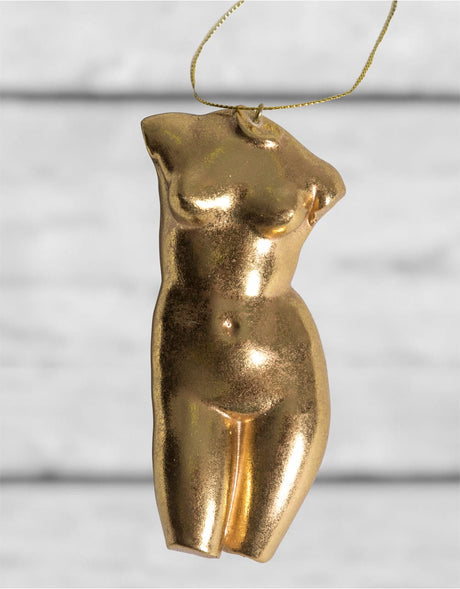 Gold Leaf Female Torso Hanging Decoration (to be bought in qtys of 8) - CRT95