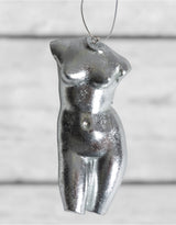 Silver Leaf Female Torso Hanging Decoration (to be bought in qtys of 8) - CRT96