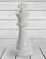 Matt White Large Ceramic King Chess Piece Ornament (to be bought in qtys of 2) - FPC21