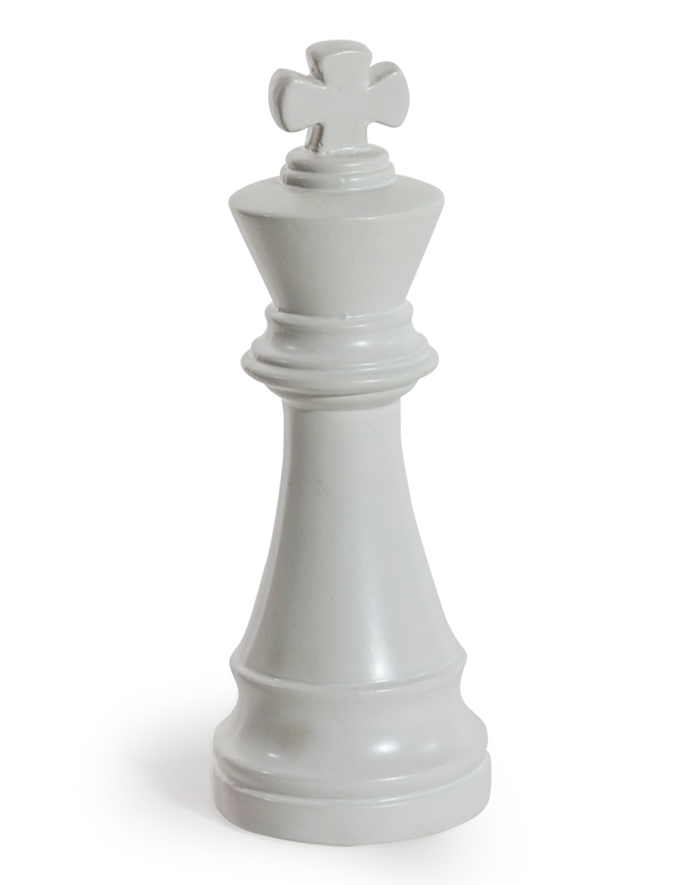 Matt White Large Ceramic King Chess Piece Ornament (to be bought in qtys of 2) - FPC21