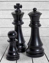 Matt Black Large Ceramic King Chess Piece Ornament (to be bought in qtys of 2) - FPC22